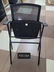 Foldable Black Office Waiting Chairs - 2
