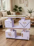 Stylish Istanbul 4ft TV Stand with Marble Effect - 1
