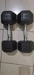 Pair of 7.5 Kg Hex Dumbbells - 1