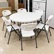 Boss Office Products Meza ya Kukunja ya Mviringo na Viti 6 Nyeupe - 2