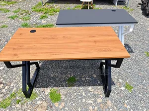 Modern Office Desk with White Metal Legs