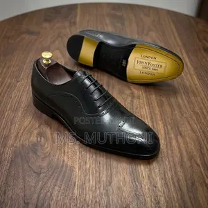 Vatu vya John Foster vya Wanaume vya Ngozi Nyeusi vya Brogue Oxford