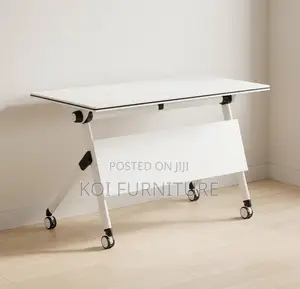 Foldable White Training Home Office Table