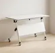 Foldable White Training Home Office Table - 1