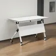 Foldable White Training Home Office Table - 4
