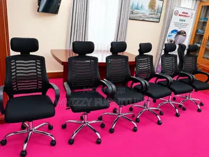 Black Mesh Office Chair with Headrest