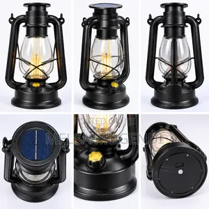 Large Vintage Solar Lantern for Home & Garden