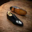 John Foster London Classic Black Leather Oxford Dress Shoes - 2