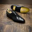 John Foster London Classic Black Leather Oxford Dress Shoes - 3