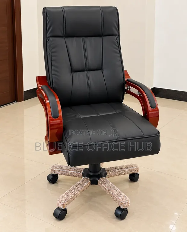 Boss Office Products Kiti cha Mkurugenzi Nyeusi cha Ngozi - 1