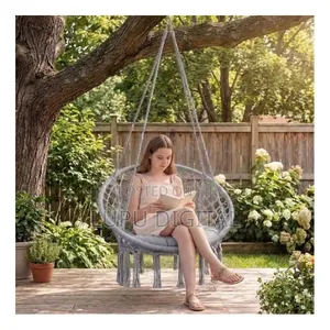 Kiti cha Kukunja cha Macrame chenye Uzi