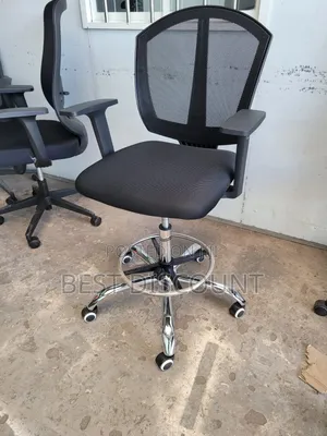 Kiti cha Kuchora cha Mesh Kinachoweza Kurekebishwa chenye Msaada wa Miguu - Nyeusi