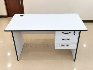 White Office Desk with 3 Drawers