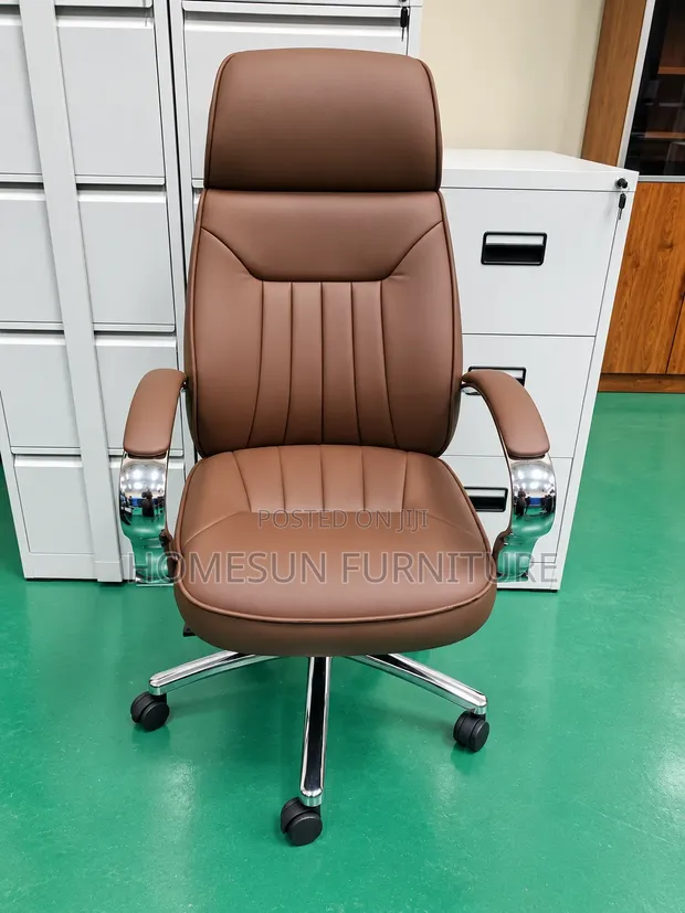 Executive High Back Office Chair - Brown - 1