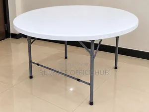 Round Foldable Table - White