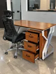 Boss Office Products Study Desk Set with Chair and Cabinet - 1