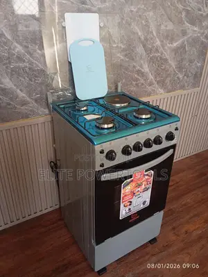 Eurochef Cooker 3 Gas + 1 Umeme ya Kusimama Bure