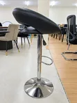 Black Adjustable Swivel Bar Stool - 2