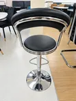 Adjustable Leather Bar Stool with Backrest - 2