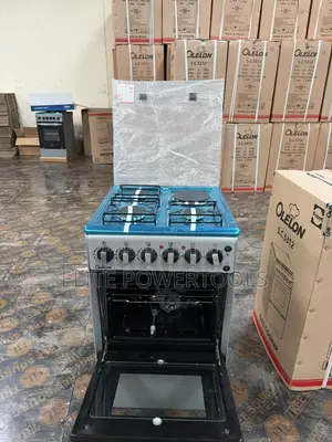 Olelon 50*55 Jiko la Kusimama la Gesi 3+1 na Hotplate ya Umeme