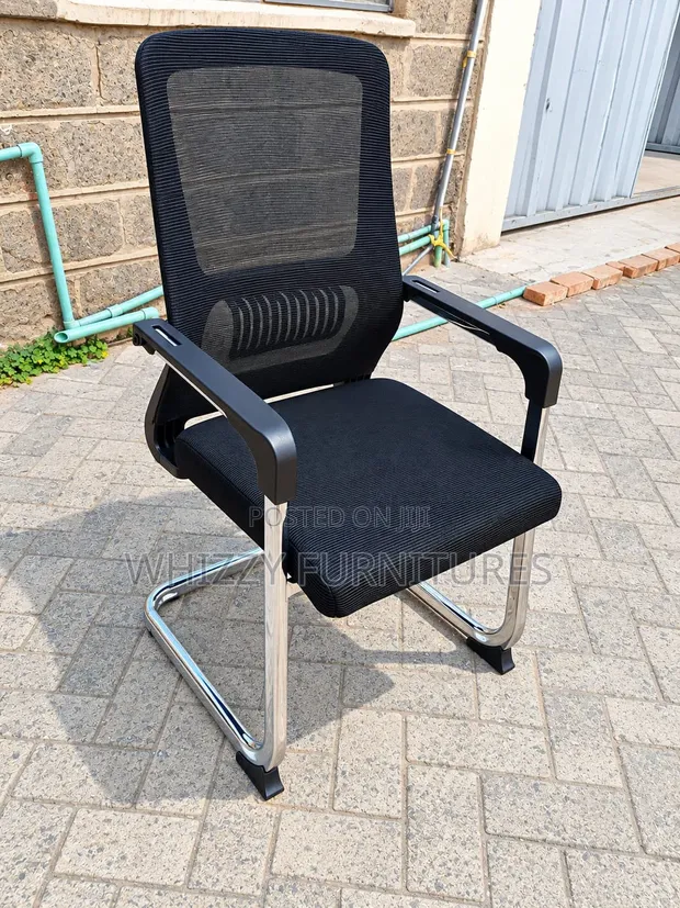 Black Mesh Visitor Chair - Brand New - 1