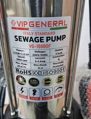 2HP Submersible Pump ya Maji Taka