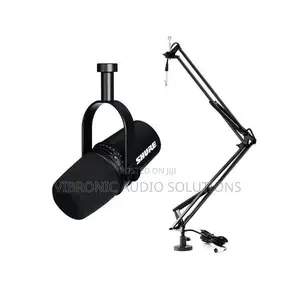 Shure MV7 Podcast Microphone Kit with Broadcast Arm (Black)