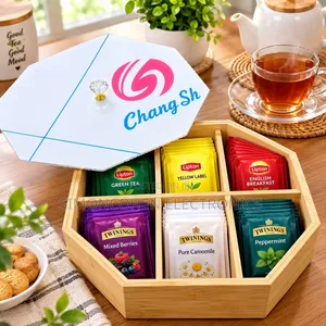 Kihifadhi cha Mifuko ya Chai cha Hexagonal chenye Compartments 6