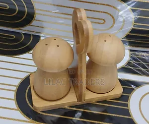 Brown Mushroom Salt and Pepper Dispenser Set