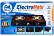 Electromate Double Burner Glass Top Gas Cooker - 2