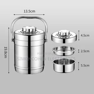 1.4L Stainless Steel 3-in-1 Food Flask Lunchbox