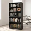 Rafu ya Vitabu ya Ofisi ya 5-Shelf - Nyeusi - 1