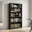 Rafu ya Vitabu ya Ofisi ya 5-Shelf - Nyeusi - 2