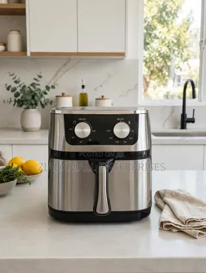 ElectroMate 10L Air Fryer - Chuma cha Kutolea Pesa Dual Knob