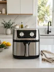 ElectroMate 10L Air Fryer - Stainless Steel Dual Knob - 1