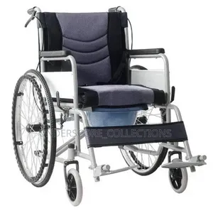 Commode Wheelchair with Removable Toilet Pan