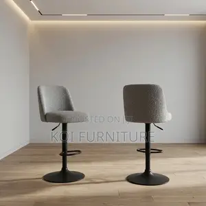 Adjustable Swivel Leather Barstools with Back Support