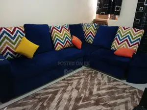L-Shaped Sofa for Sale - Blue