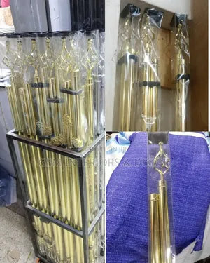 2 Meter Double Curtain Rods - Gold Coat