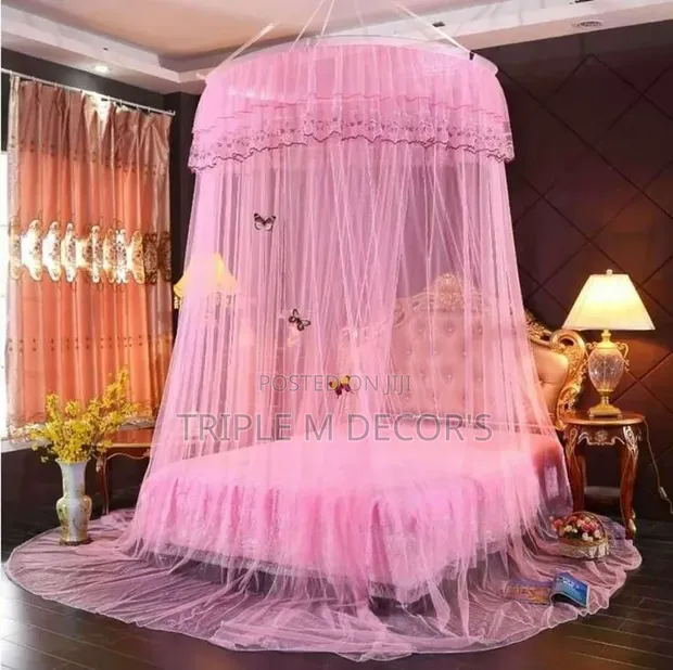 100% Mosquito Proof King Size Round Mosquito Nets - 1