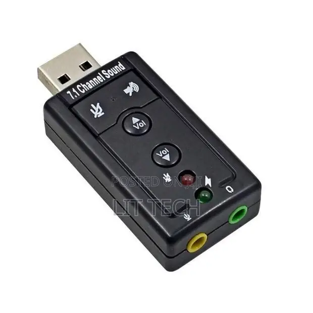 USB External Sound Card Adapter Stereo Audio Virtual 7.1 Ch - 1