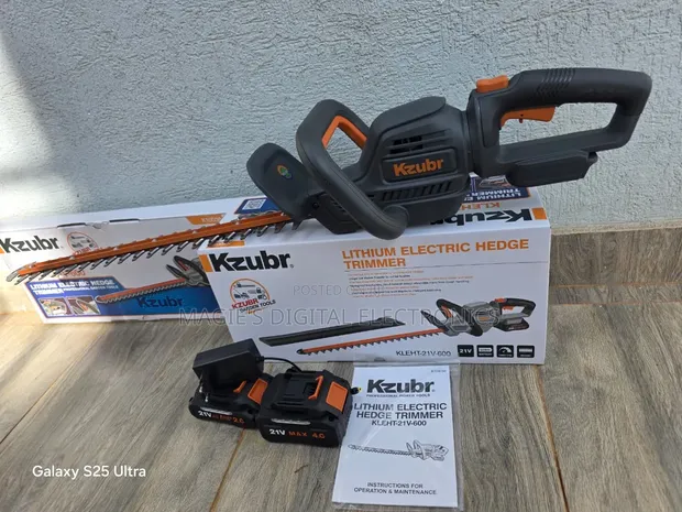 Kzubr Cordless Hedge Trimmer Mpya ya 21V - 1