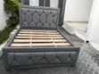 Light Gray 5x6 Hardwood Bed Frame - 1