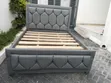 Light Gray 5x6 Hardwood Bed Frame - 2