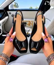 Zara Open-Toe Flats Shoes - Black, Sizes 37-42 - 2