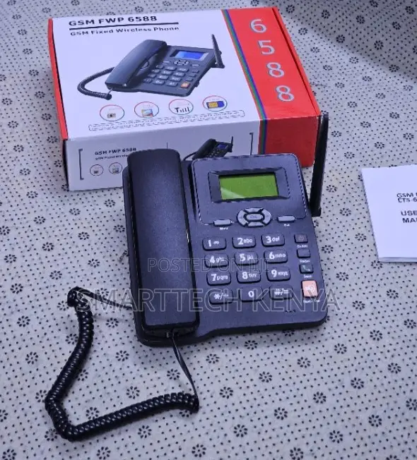 Simu ya Ofisi Isiyo na Waya 6588 yenye Skrini ya LCD - 1