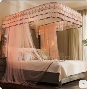 Modern Minimalist 2-Rail Stand Mosquito Net