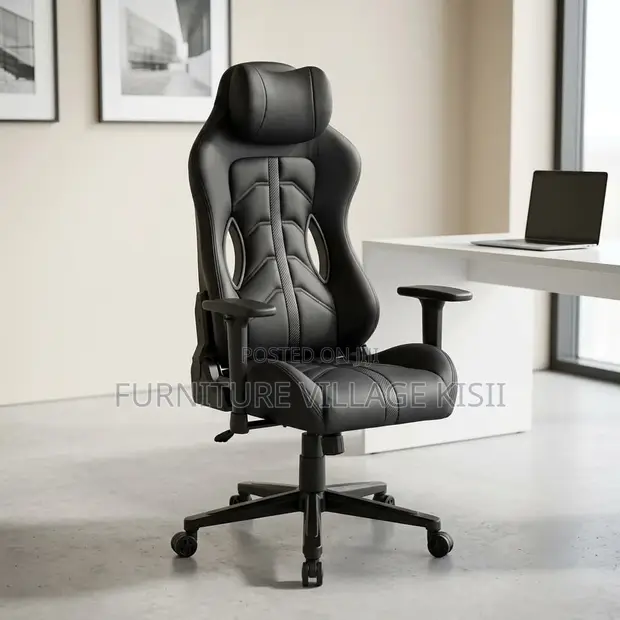 Kiti cha Mchezo cha Ngozi cha High-Back Recliner - 1