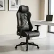 Kiti cha Mchezo cha Ngozi cha High-Back Recliner - 1