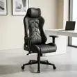 Kiti cha Mchezo cha Ngozi cha High-Back Recliner - 2